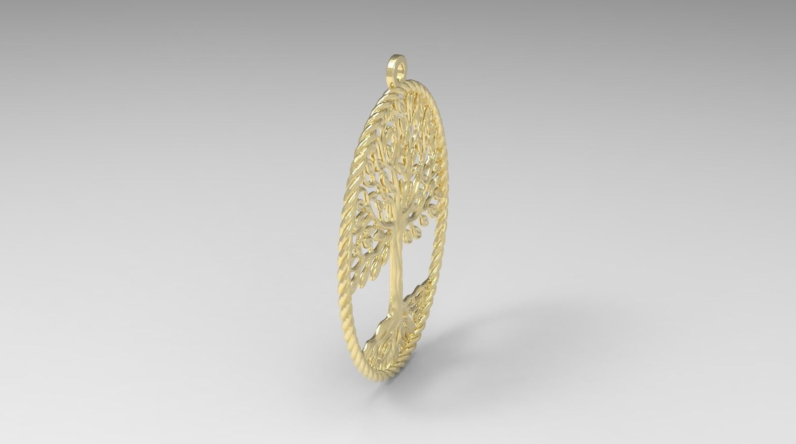 tree timberland pendant 3D print model_4