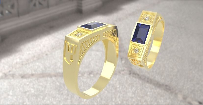 Anel de formatura Psicologia 3D print model_1