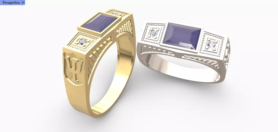 Anel de formatura Psicologia 3D print model_0