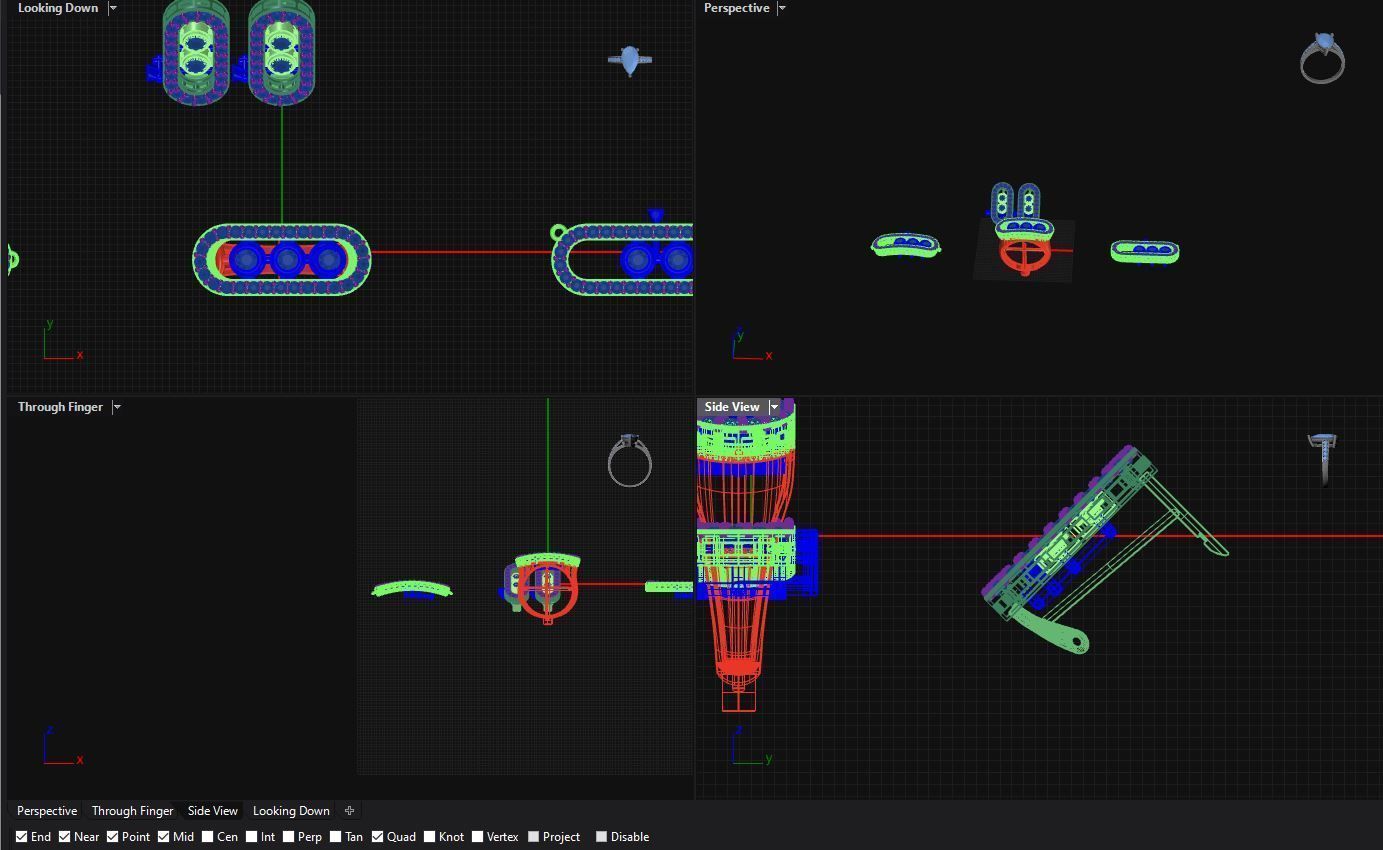 messika paris set with moving stones light weight  3D print model_7