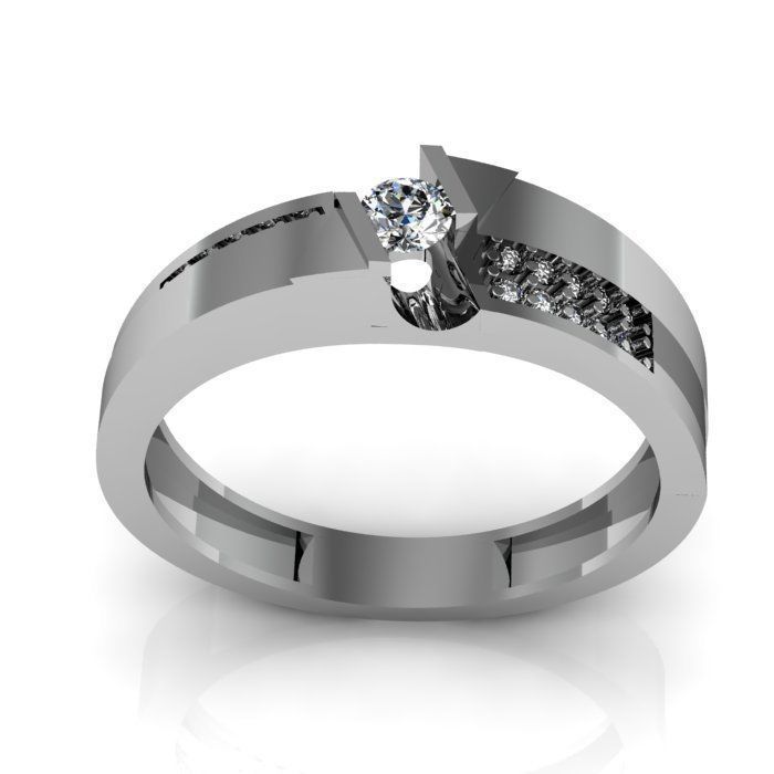 man ring 3D print model_3