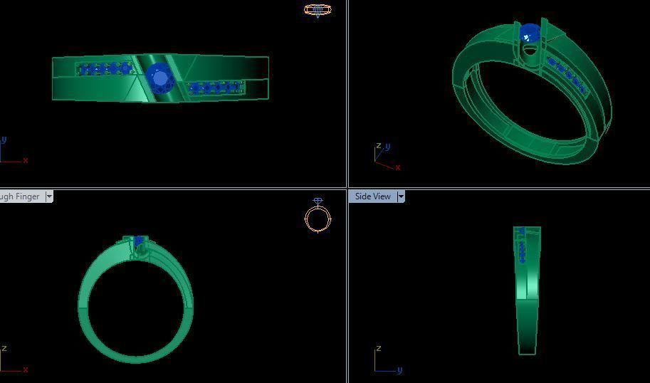 man ring 3D print model_8
