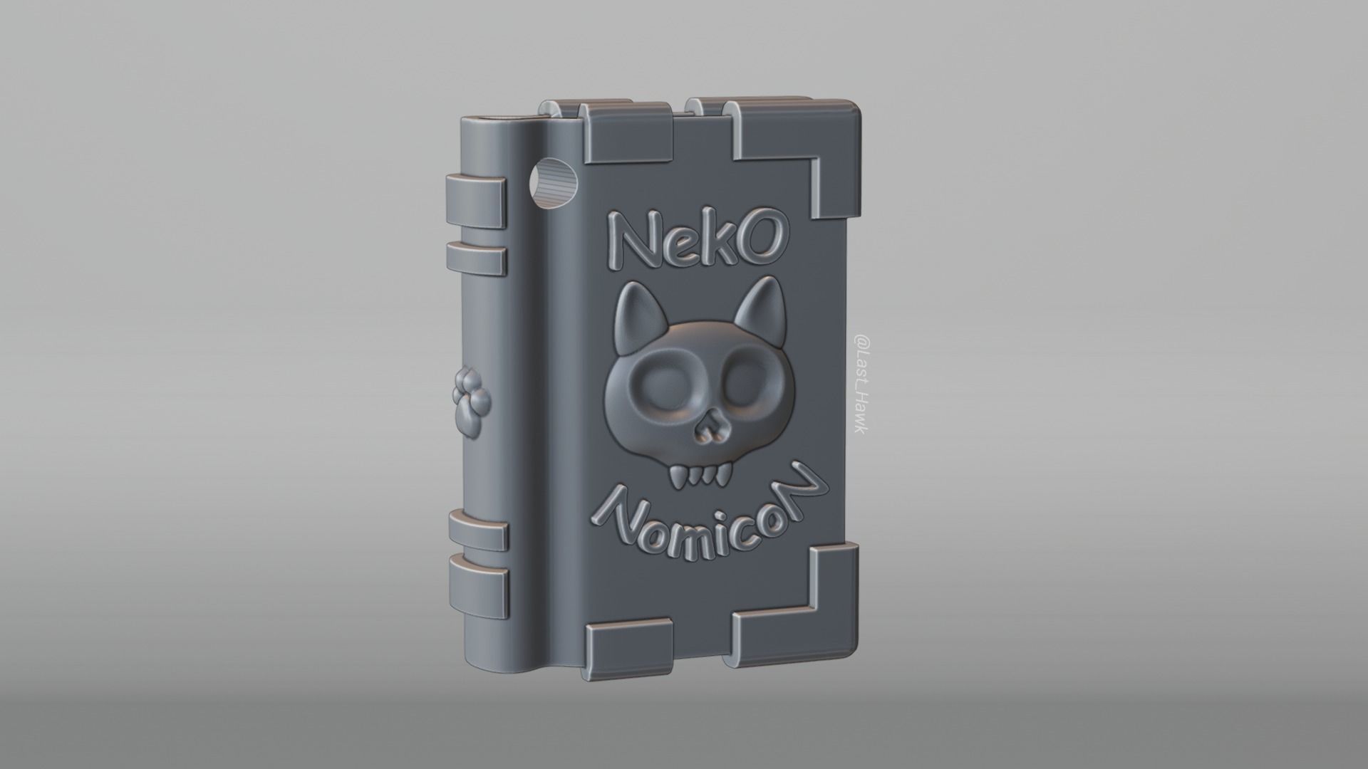 Nekonomicon keychain or Necronomicon for cats 3D model 3D printable ...