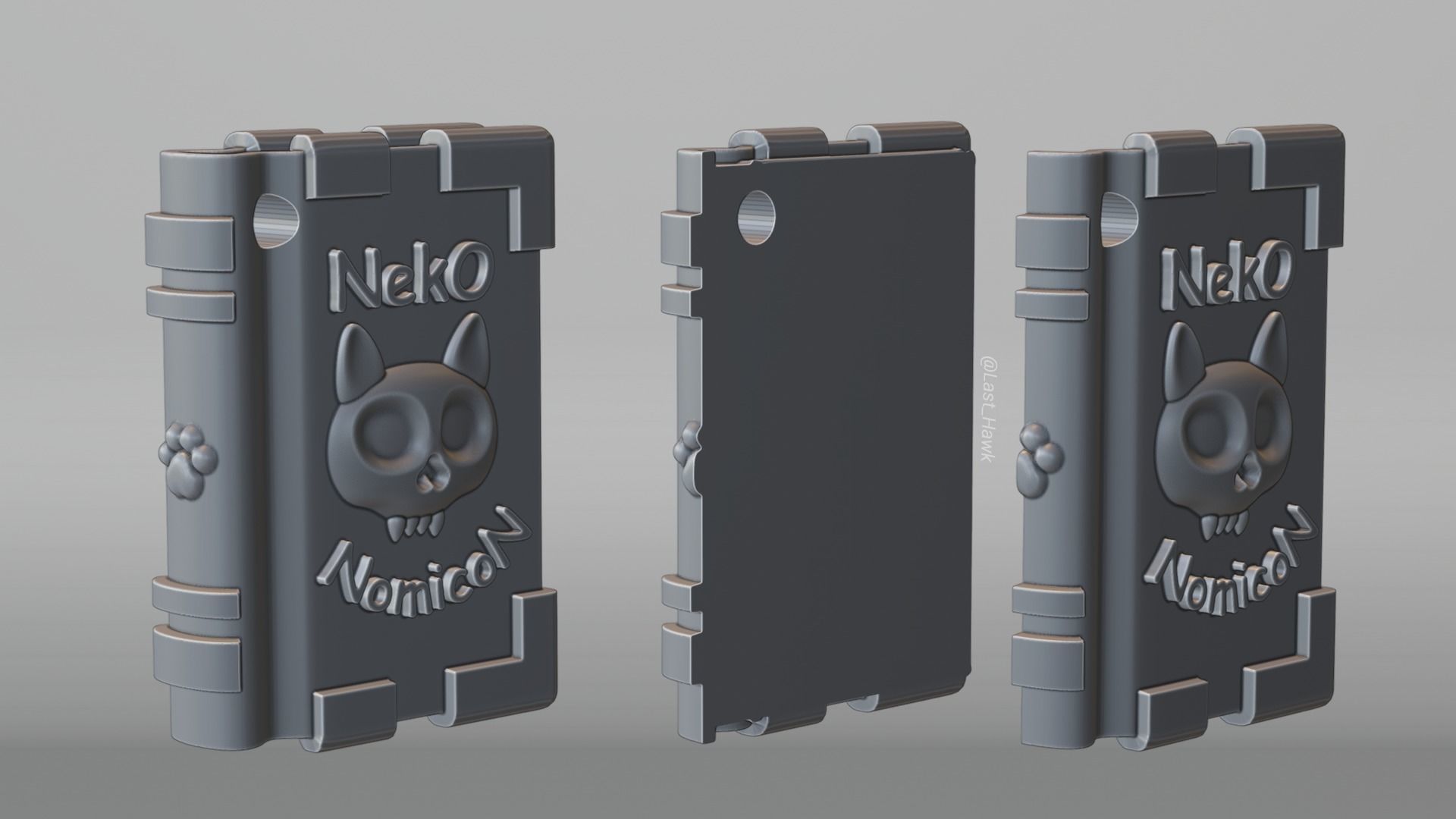 Nekonomicon keychain or Necronomicon for cats 3D model 3D printable ...