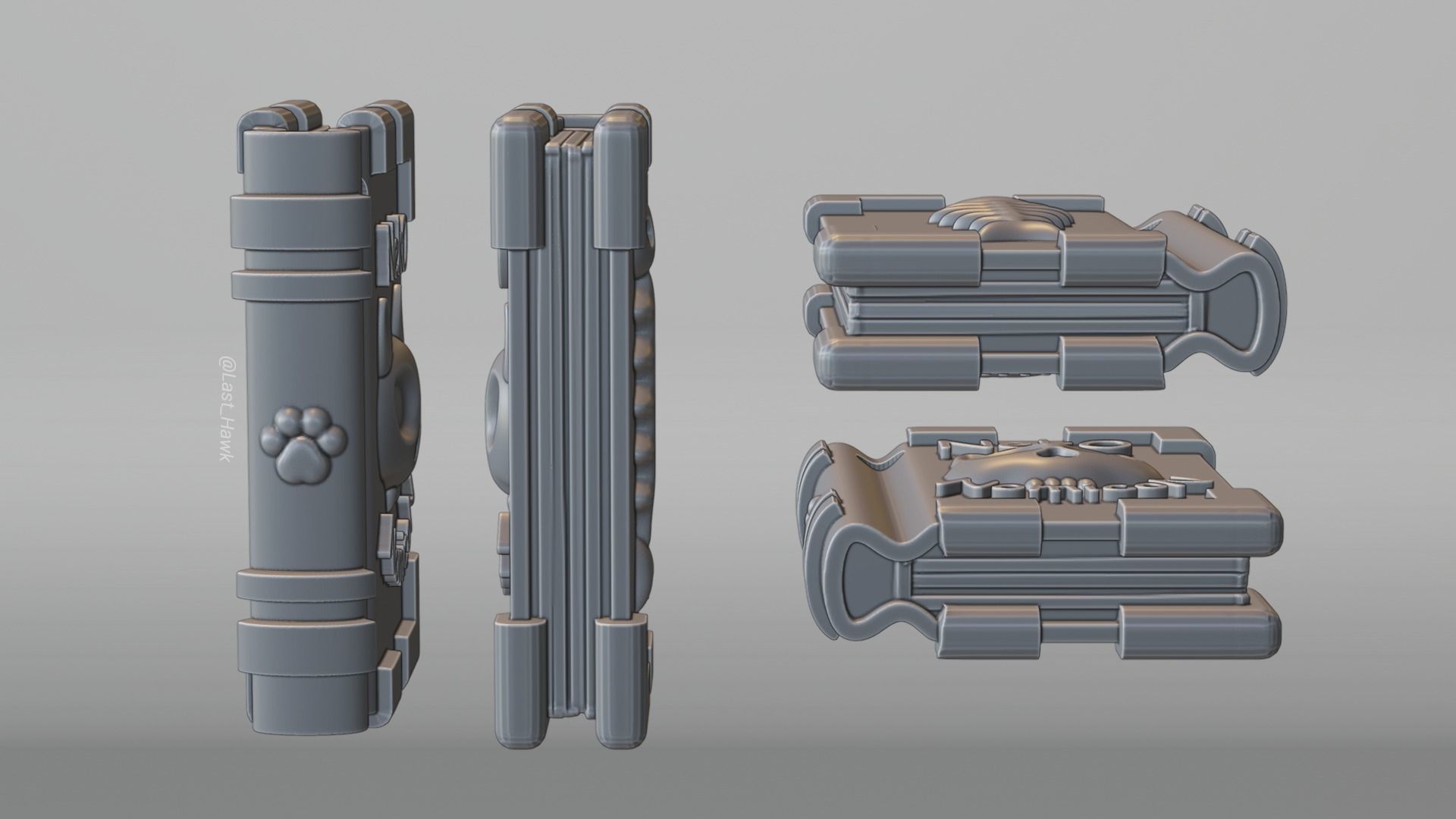 Nekonomicon keychain or Necronomicon for cats 3D model 3D printable ...