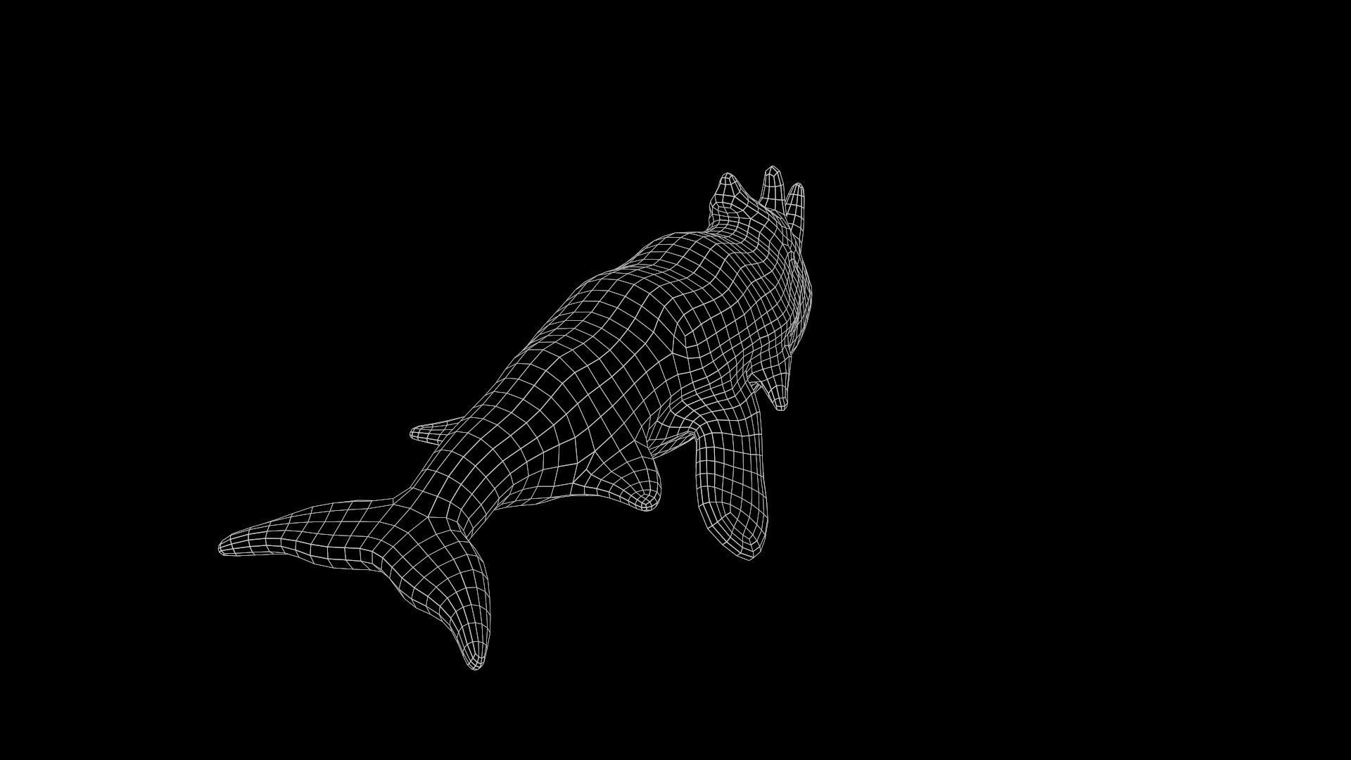 Low Poly Flying Alien Organic Creature Low-poly 3D model Low-poly 3D model_15