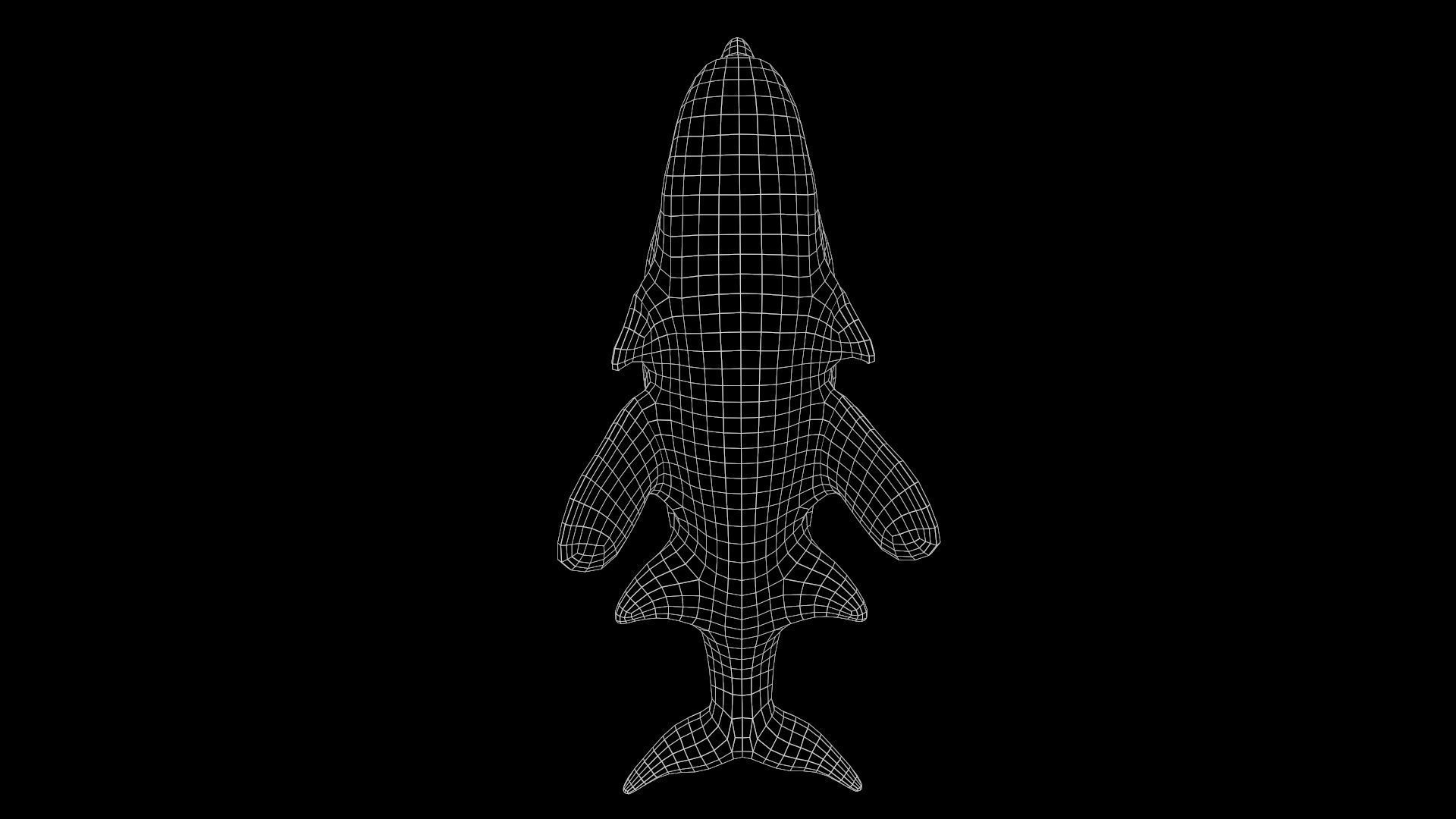 Low Poly Flying Alien Organic Creature Low-poly 3D model Low-poly 3D model_19