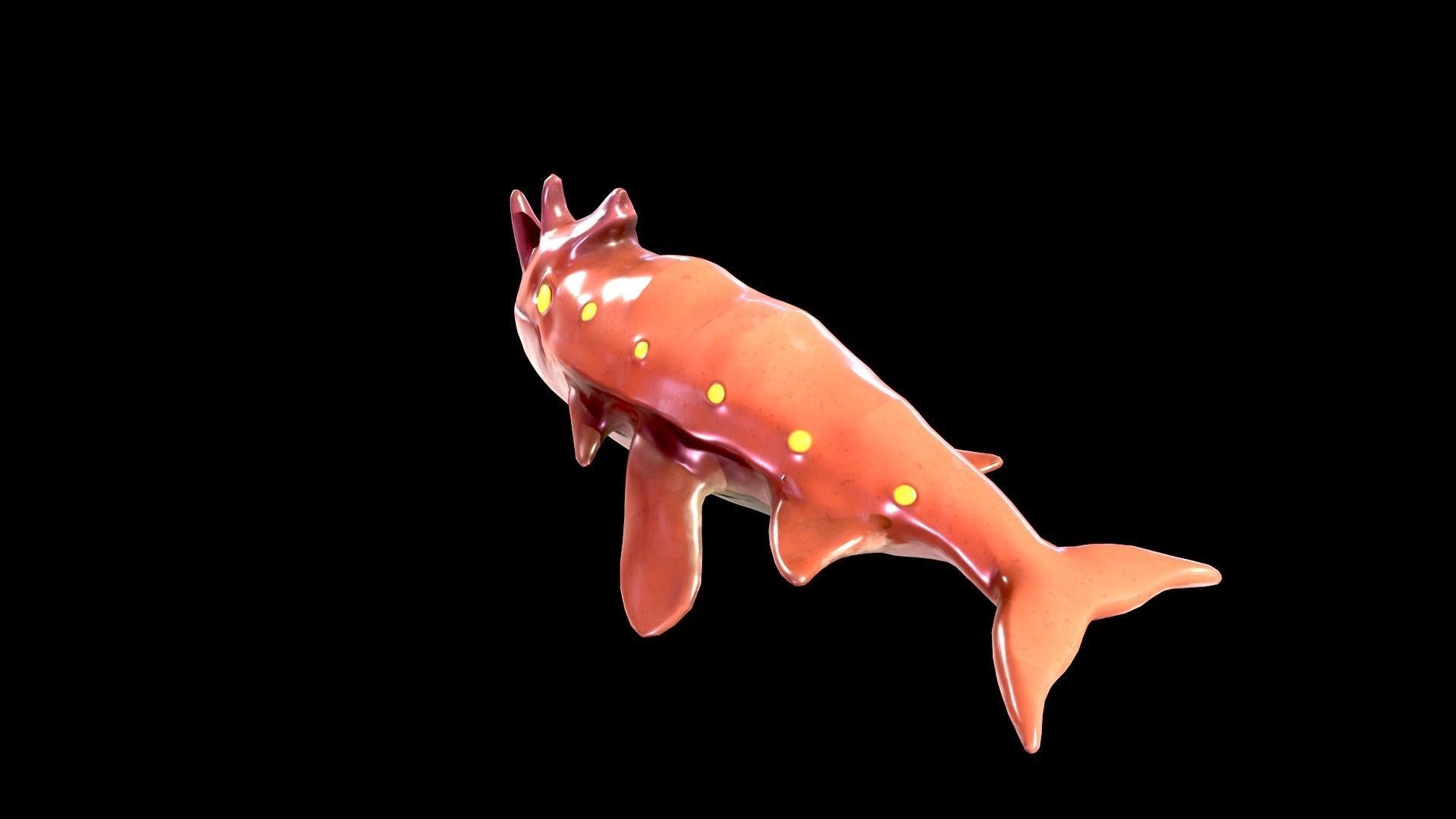 Low Poly Flying Alien Organic Creature Low-poly 3D model Low-poly 3D model_4