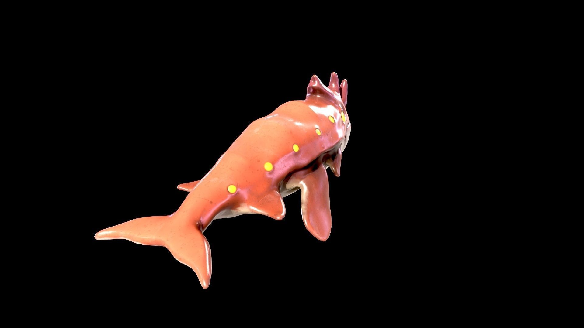 Low Poly Flying Alien Organic Creature Low-poly 3D model Low-poly 3D model_6