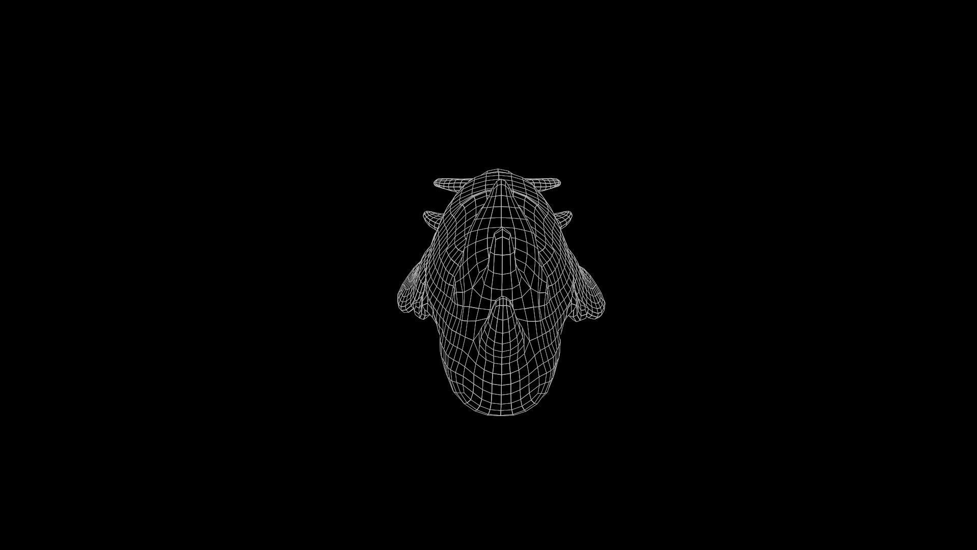 Low Poly Flying Alien Organic Creature Low-poly 3D model Low-poly 3D model_17