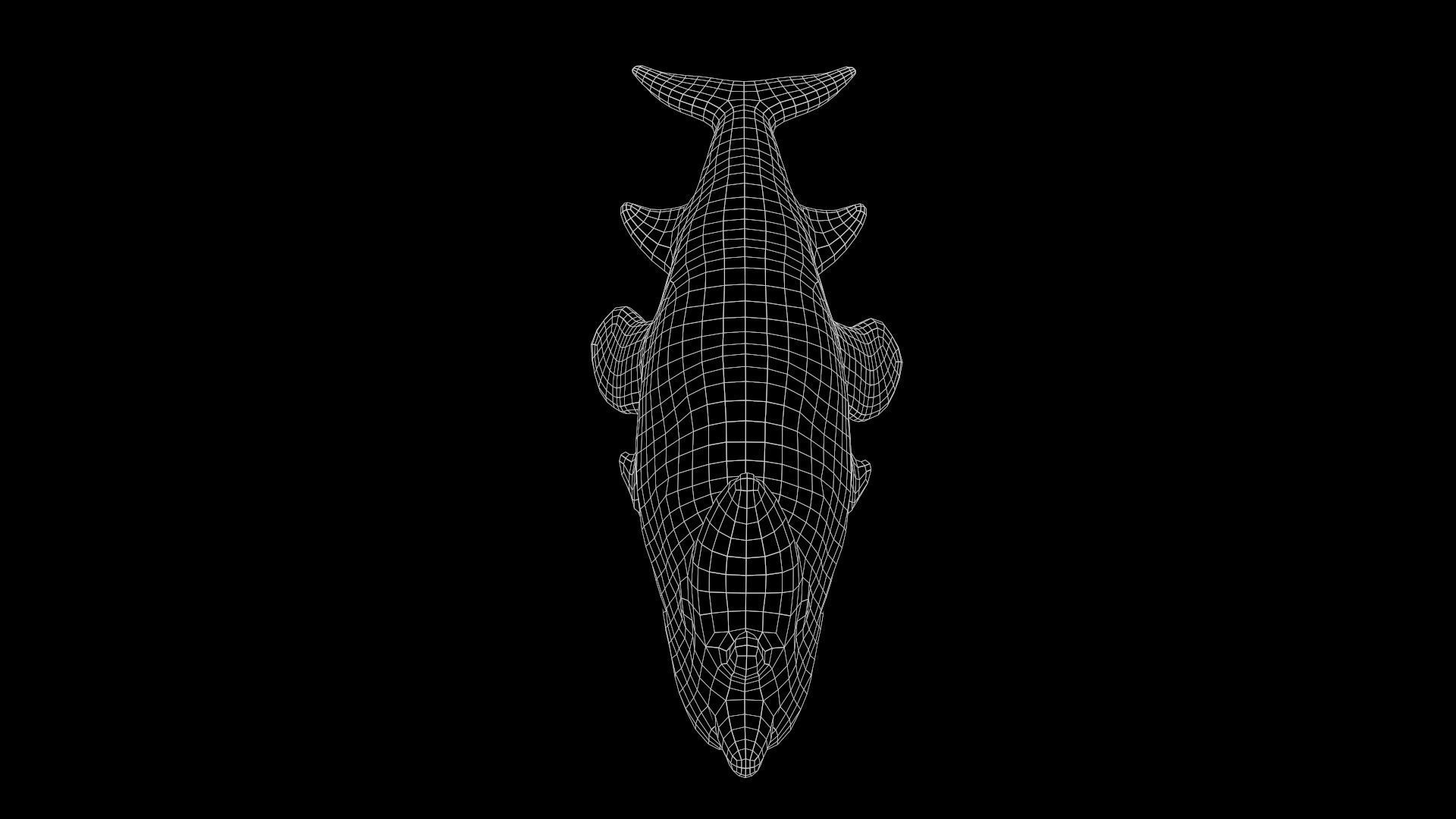 Low Poly Flying Alien Organic Creature Low-poly 3D model Low-poly 3D model_20