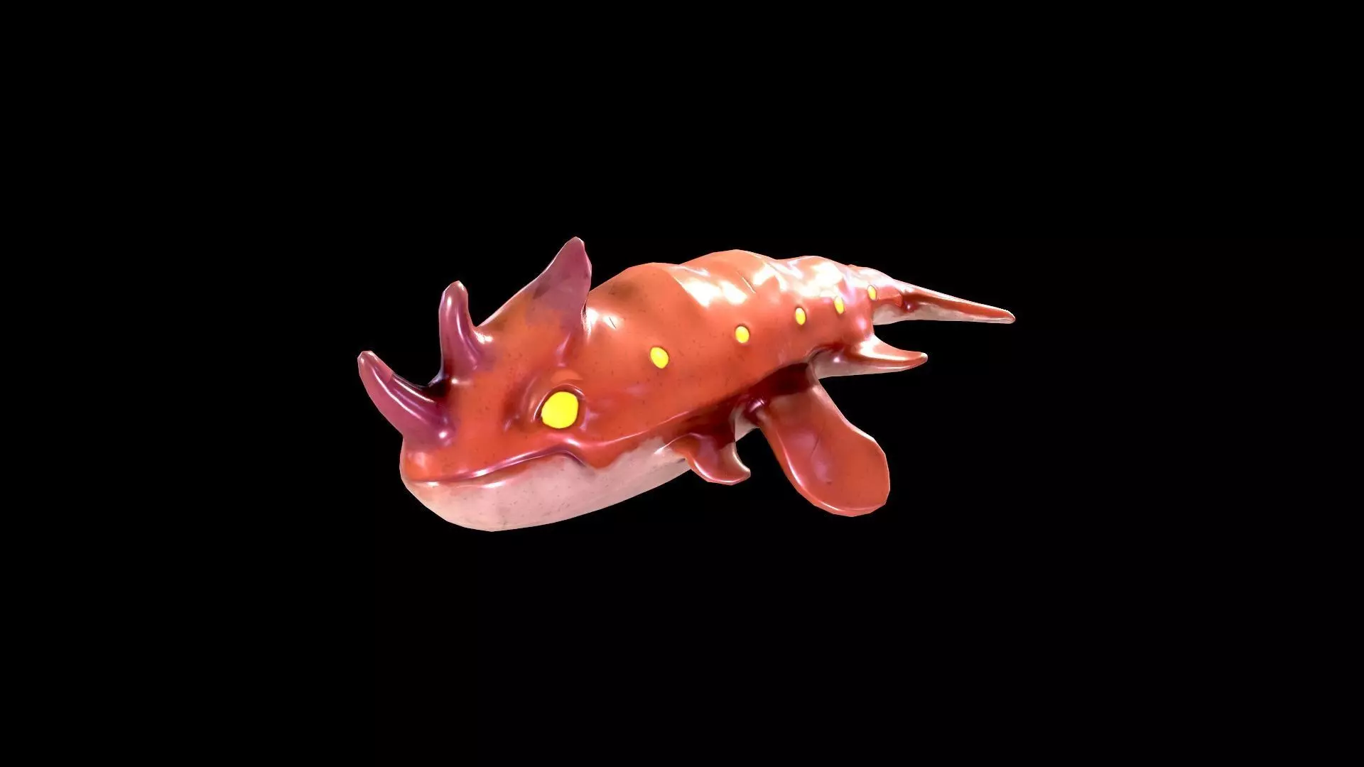 Low Poly Flying Alien Organic Creature Low-poly 3D model Low-poly 3D model_0