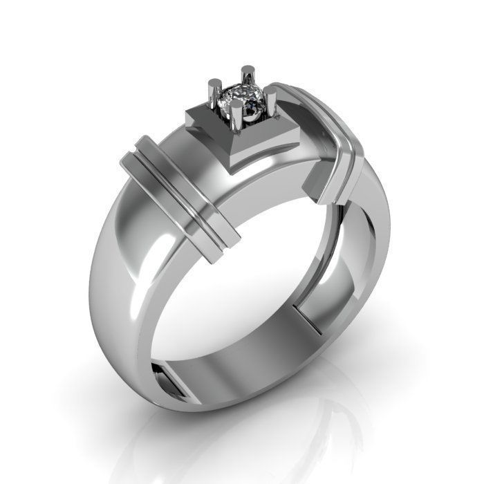 man ring 3D print model_5