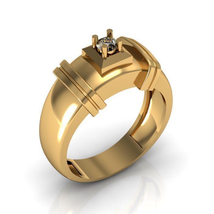 man ring 3D print model_4