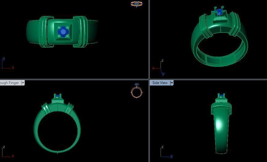 man ring 3D print model_11