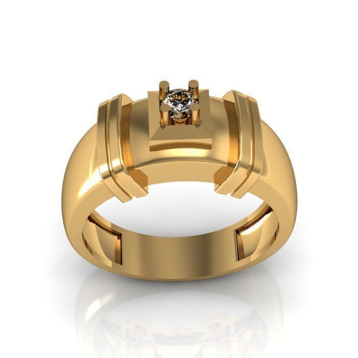 man ring 3D print model_2
