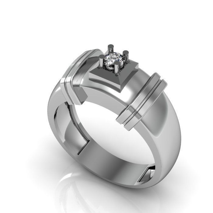 man ring 3D print model_1