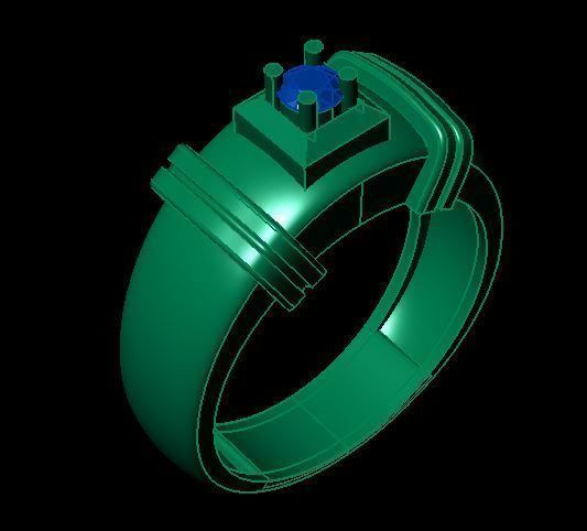 man ring 3D print model_6