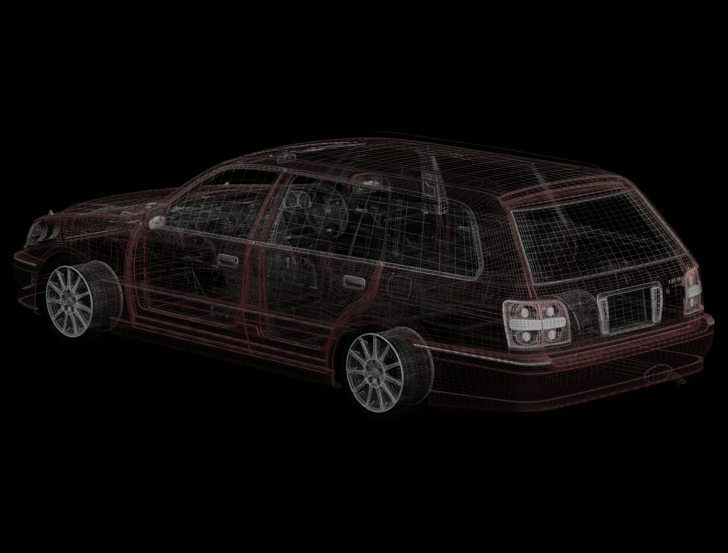 Toyota Crown Estate JZS170 3D model_11