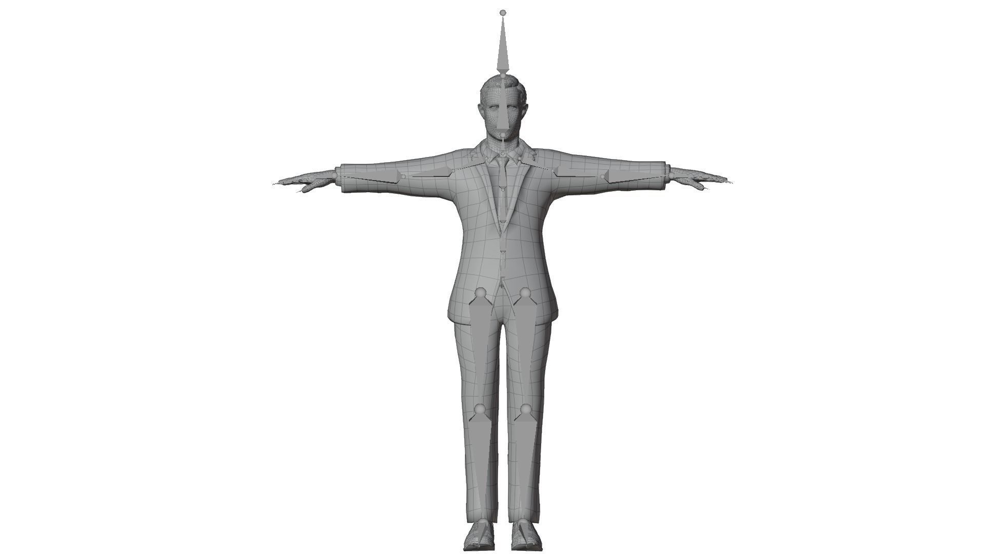 Virtual Business Avatar Download Your Corporate Man 3D Model Now Low-poly 3D model_7