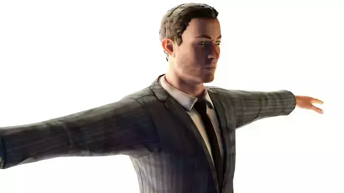 Virtual Business Avatar Download Your Corporate Man 3D Model Now Low-poly 3D model