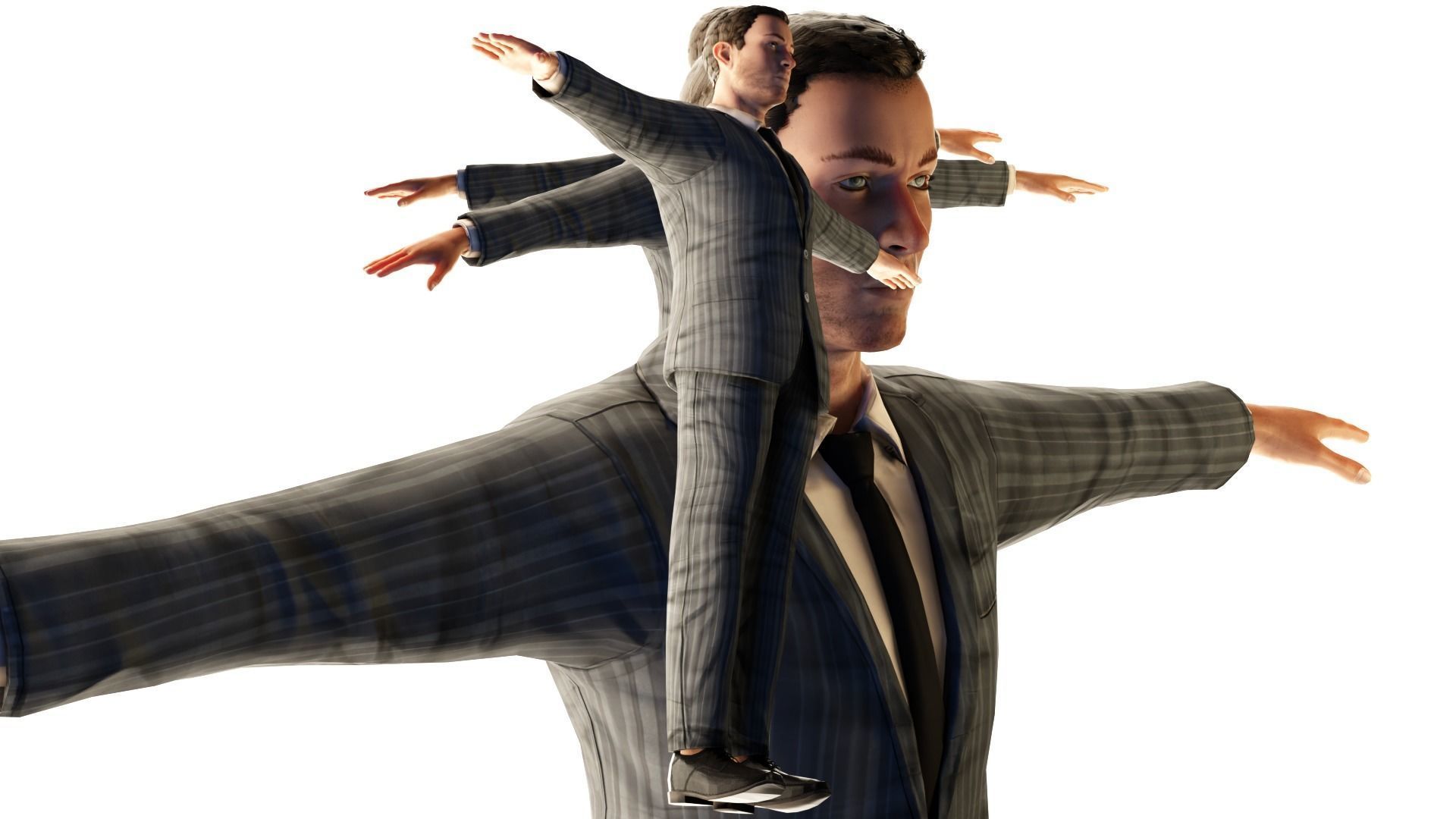 Virtual Business Avatar Download Your Corporate Man 3D Model Now Low-poly 3D model_8