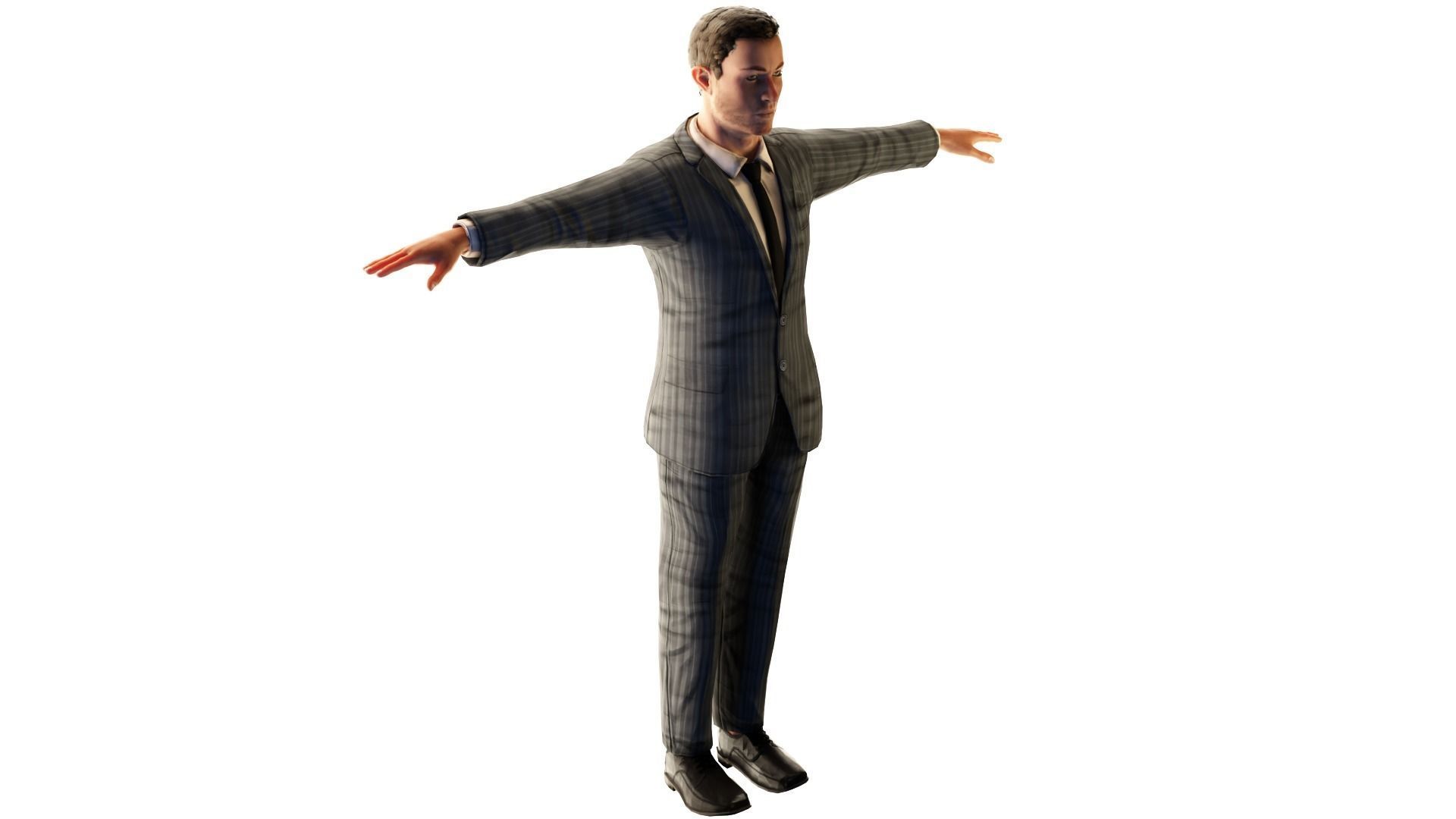 Virtual Business Avatar Download Your Corporate Man 3D Model Now Low-poly 3D model_4