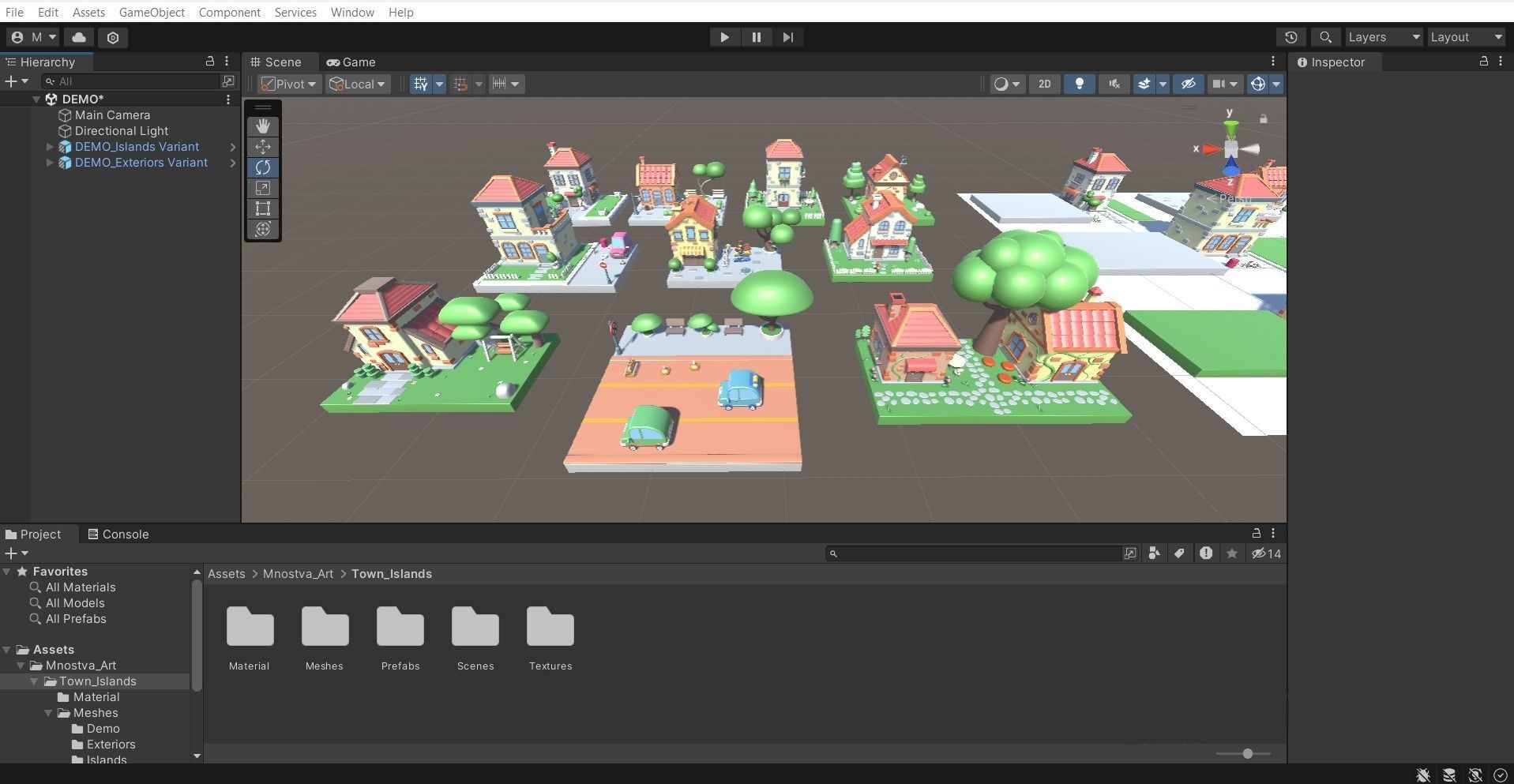 Cartoon Town Islands Exteriors Low-poly 3D model_20