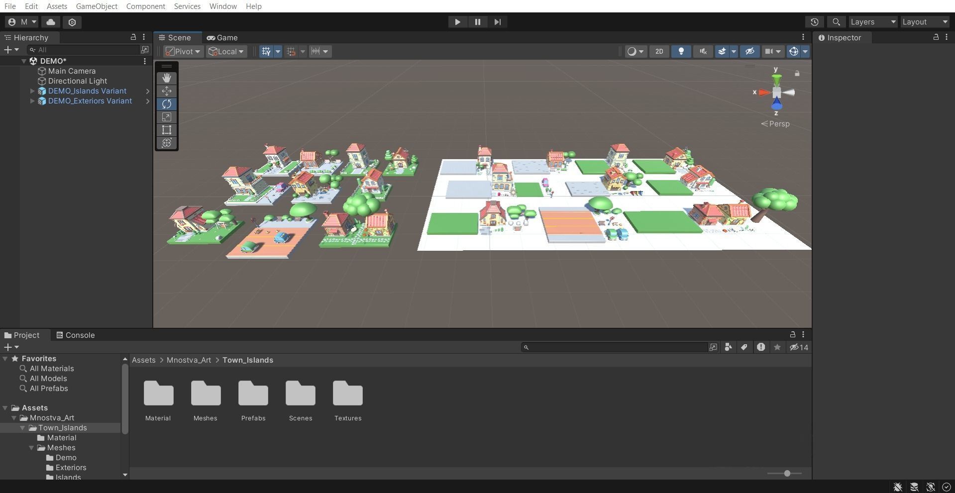Cartoon Town Islands Exteriors Low-poly 3D model_19