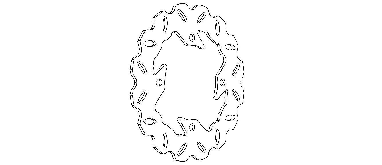Arashi Rear Brake Disc Rotors 3D model_42