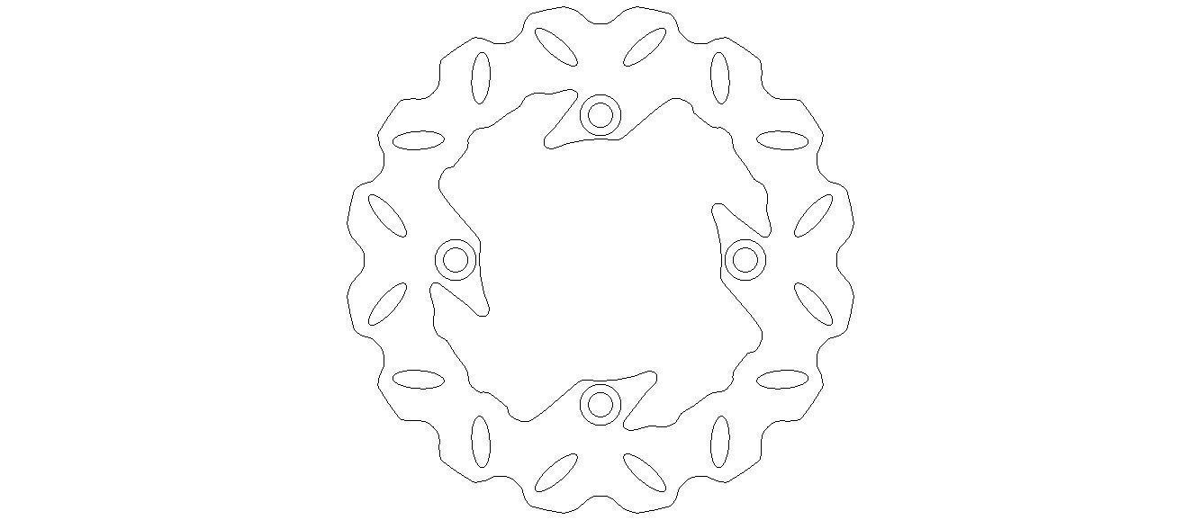 Arashi Rear Brake Disc Rotors 3D model_8
