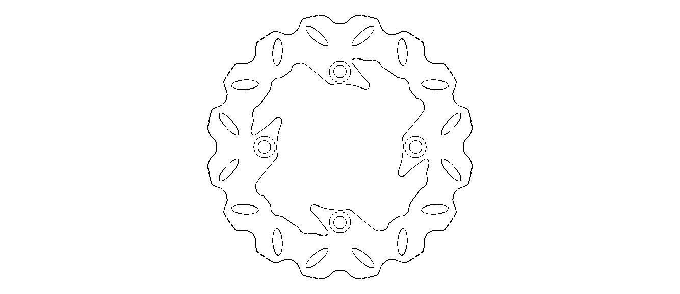 Arashi Rear Brake Disc Rotors 3D model_40