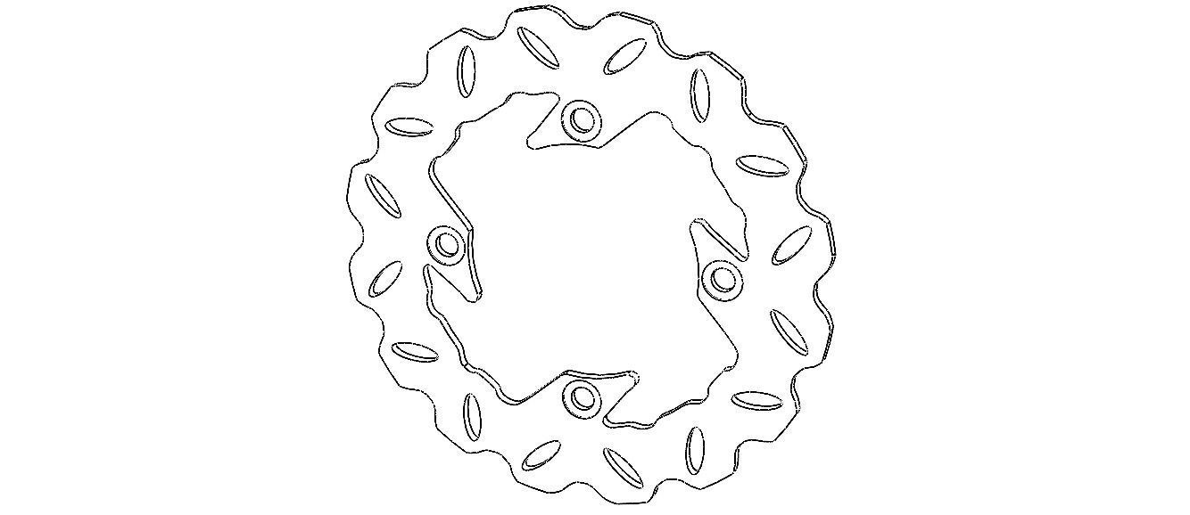 Arashi Rear Brake Disc Rotors 3D model_2