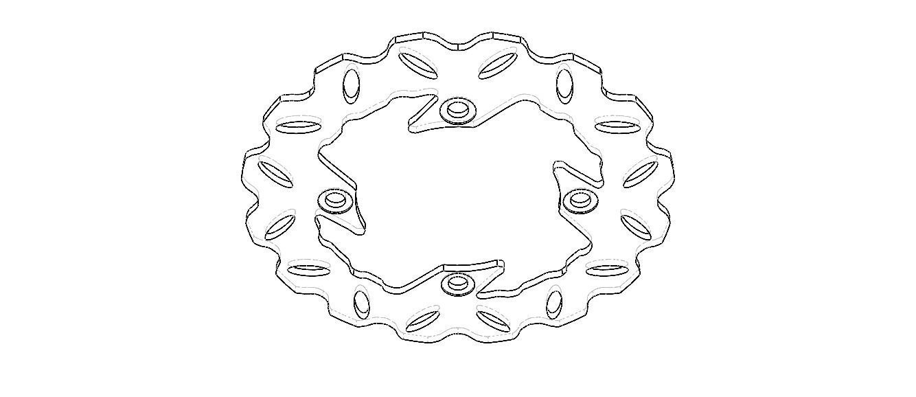 Arashi Rear Brake Disc Rotors 3D model_23