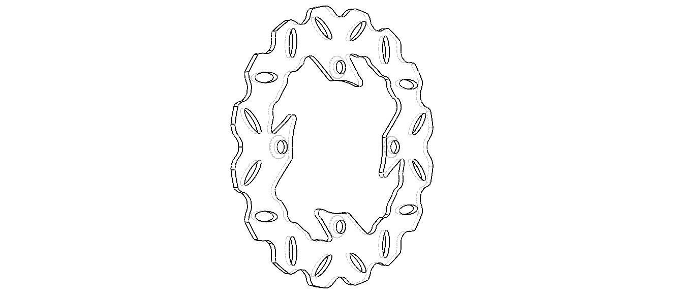 Arashi Rear Brake Disc Rotors 3D model_43