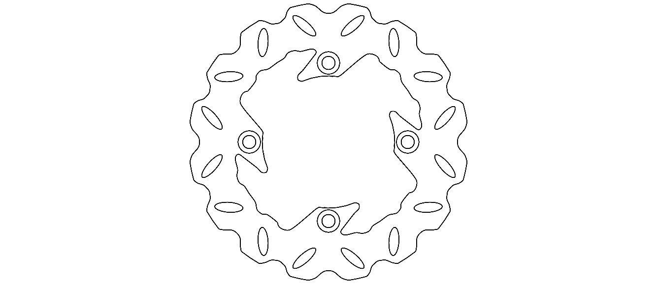 Arashi Rear Brake Disc Rotors 3D model_6