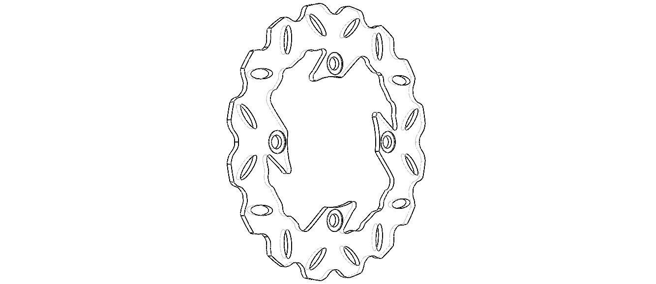 Arashi Rear Brake Disc Rotors 3D model_27