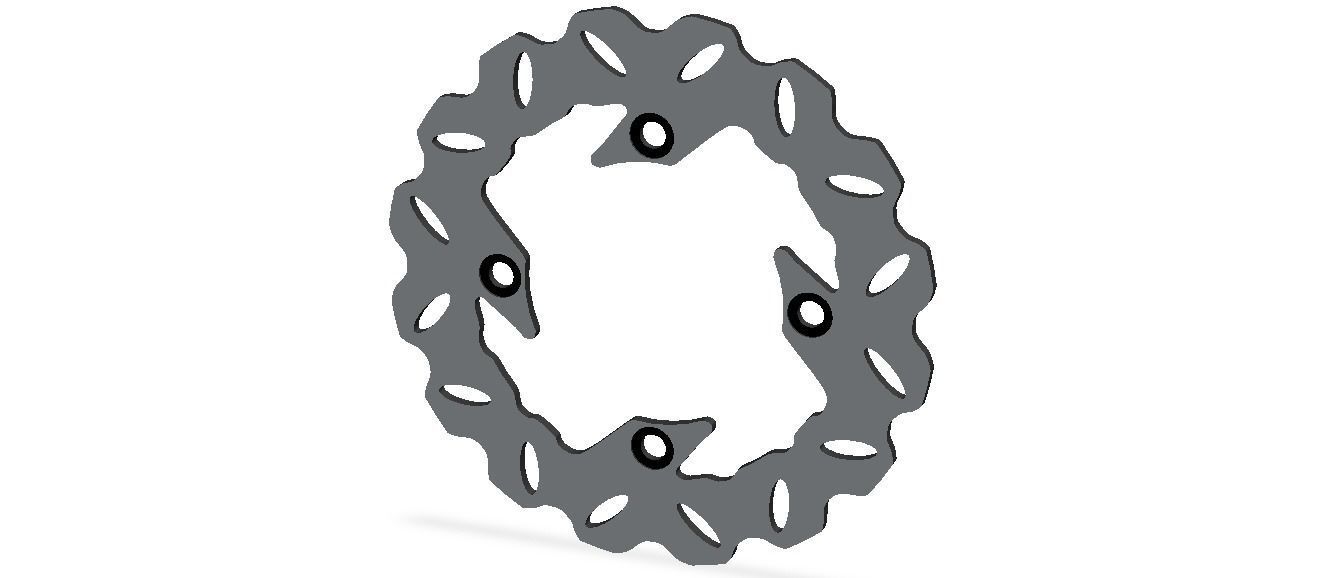 Arashi Rear Brake Disc Rotors 3D model_5