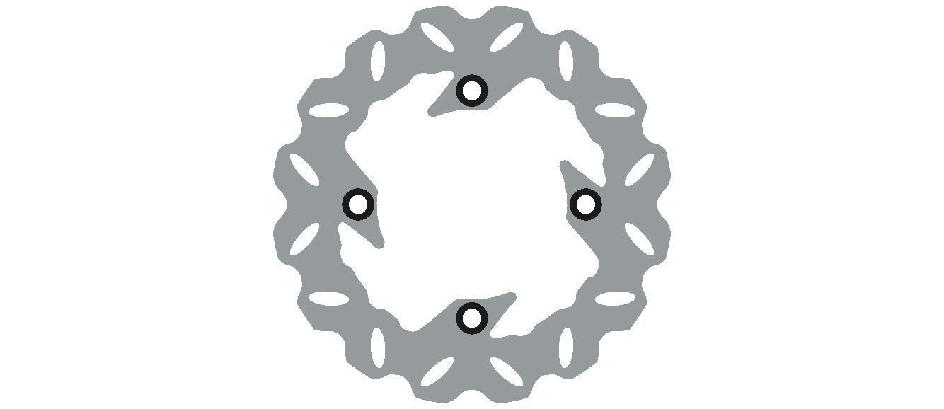 Arashi Rear Brake Disc Rotors 3D model_9