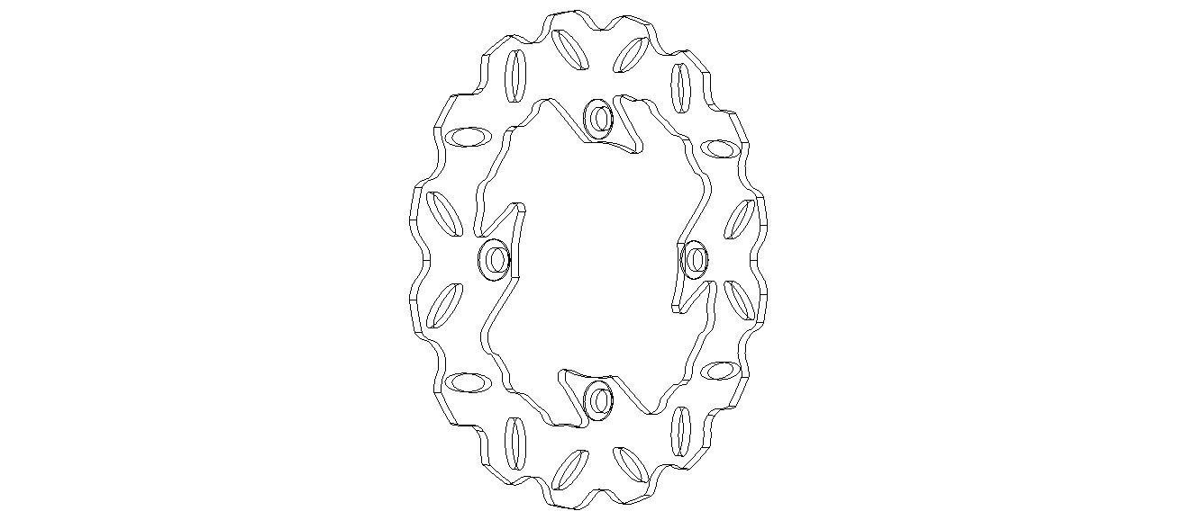 Arashi Rear Brake Disc Rotors 3D model_44