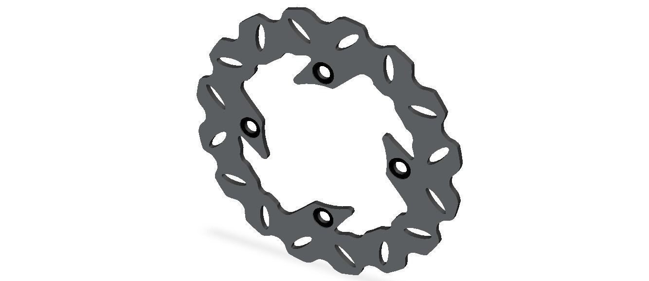 Arashi Rear Brake Disc Rotors 3D model_17