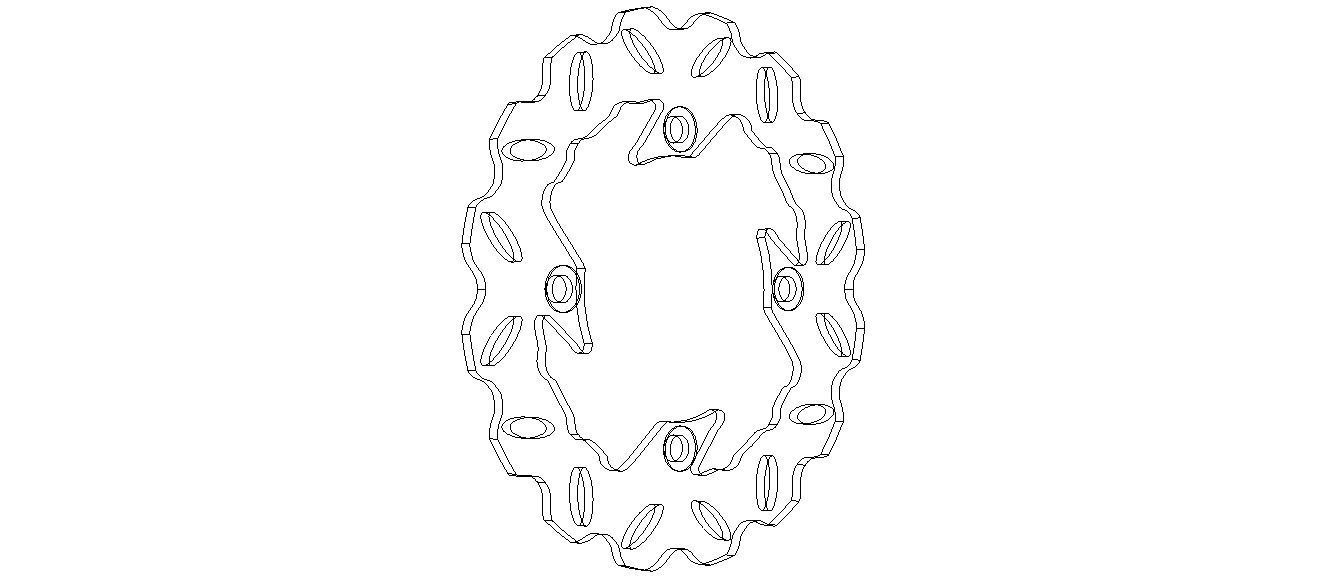 Arashi Rear Brake Disc Rotors 3D model_28