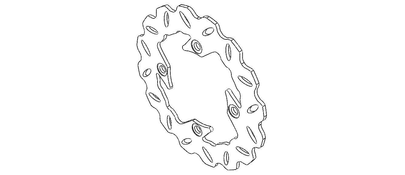 Arashi Rear Brake Disc Rotors 3D model_10