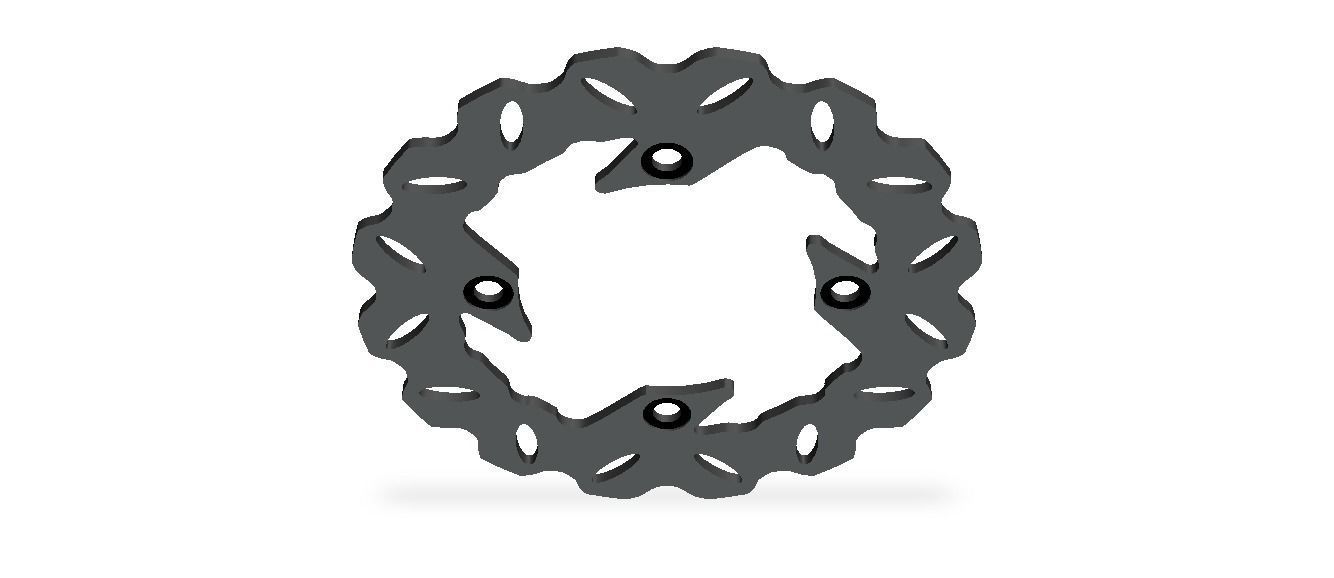 Arashi Rear Brake Disc Rotors 3D model_25