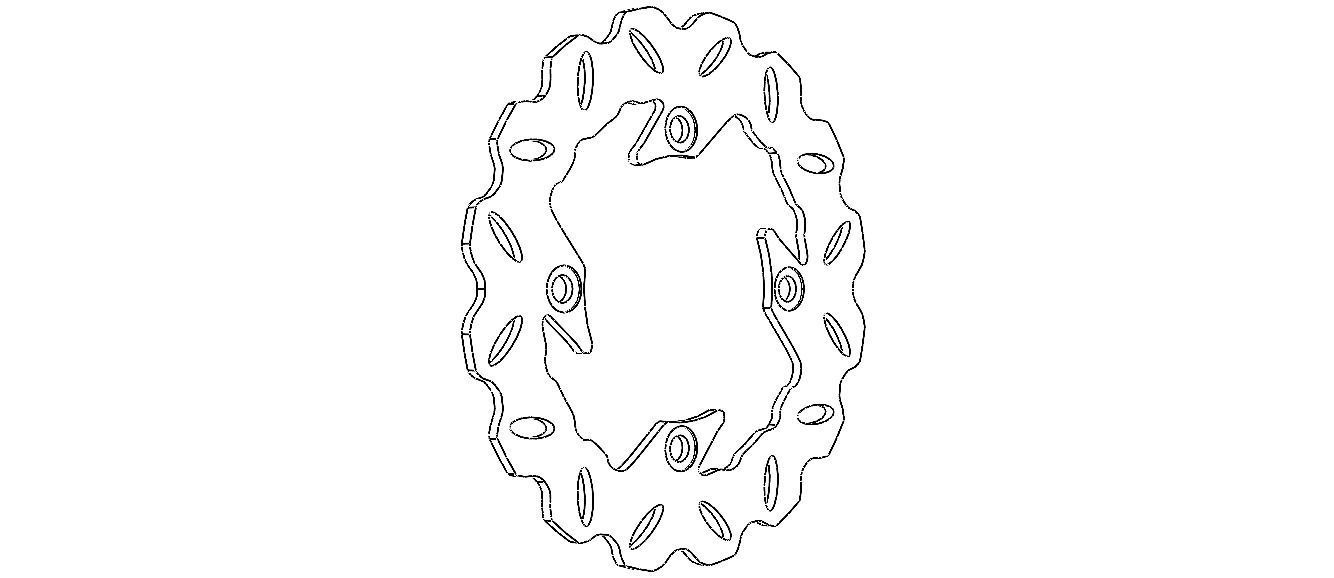 Arashi Rear Brake Disc Rotors 3D model_26