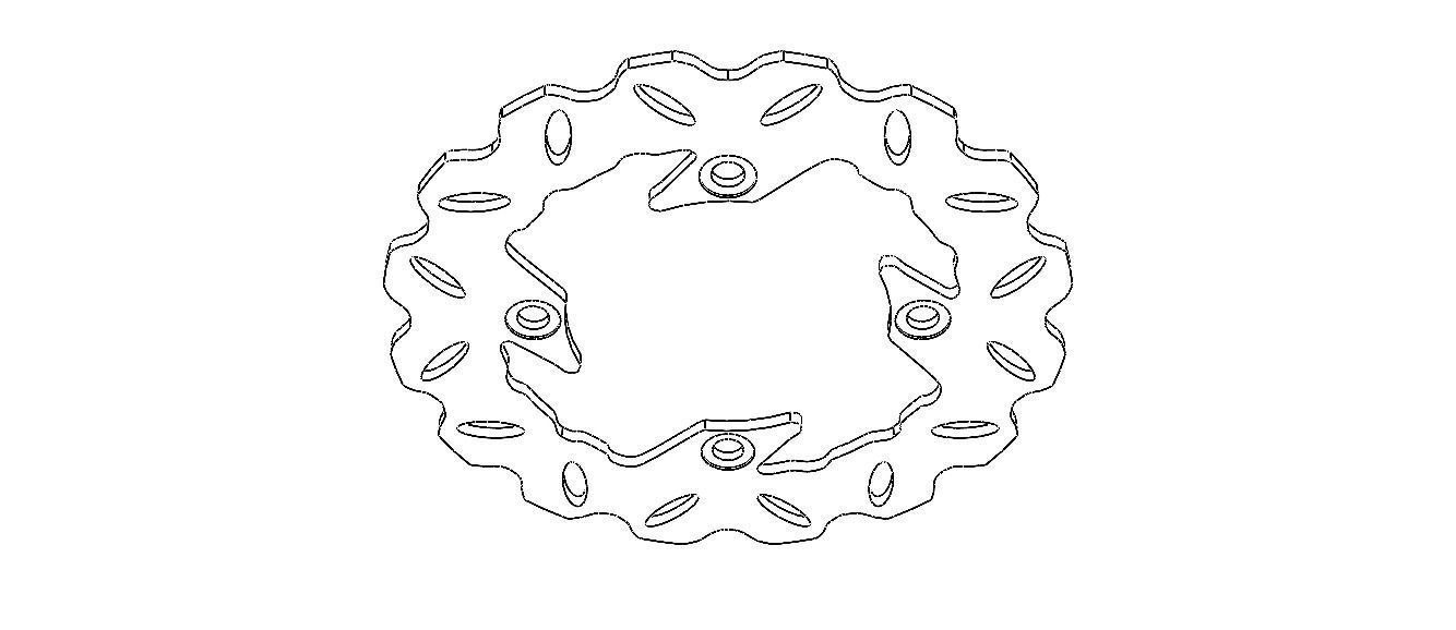 Arashi Rear Brake Disc Rotors 3D model_22