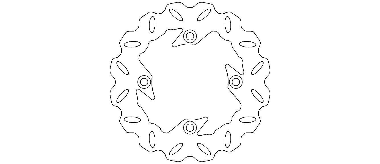 Arashi Rear Brake Disc Rotors 3D model_7