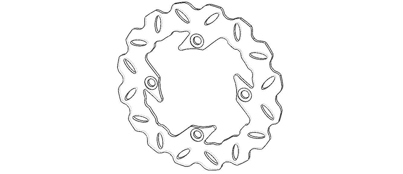 Arashi Rear Brake Disc Rotors 3D model_3