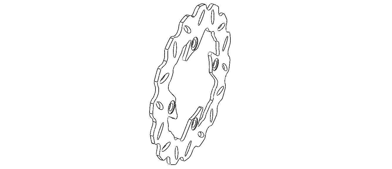 Arashi Rear Brake Disc Rotors 3D model_30