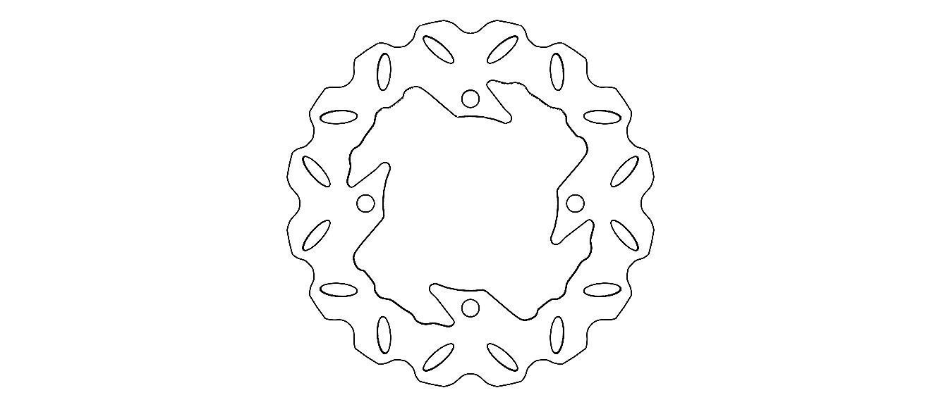 Arashi Rear Brake Disc Rotors 3D model_38